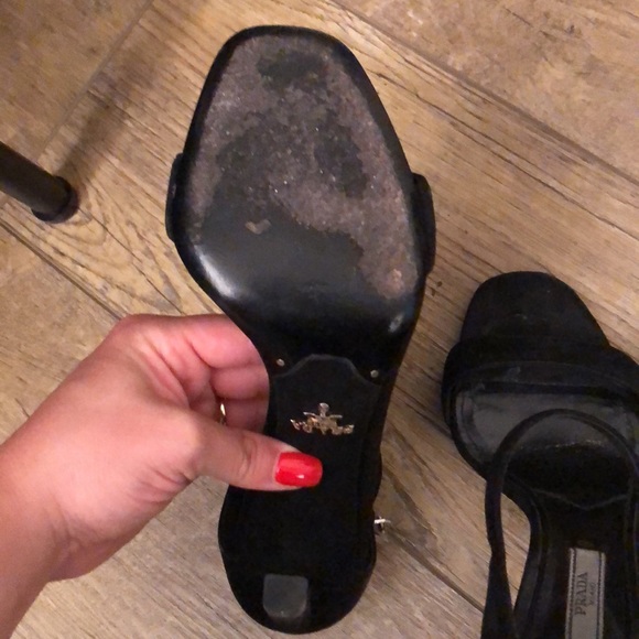 Prada black suede sandal - Picture 3 of 3